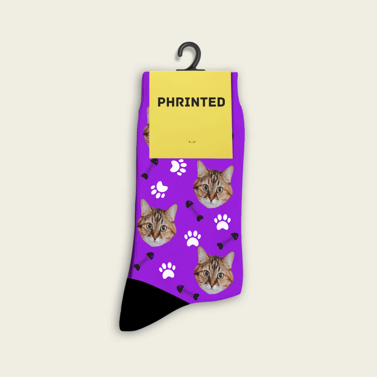 Custom kattensokken met foto